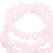 Top Facet kralen 8x6mm disc Blush pink-pearl shine coating